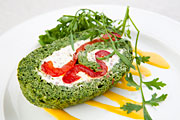 Elegant spinach roulade