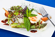Colorful warm salad
