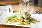 Crispy samphire fritters